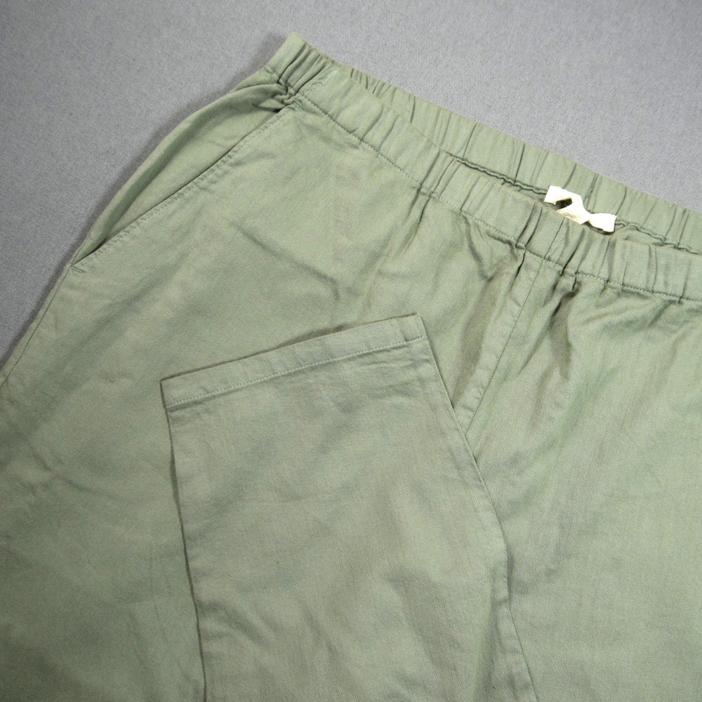 Eileen Fisher Organic Cotton Twill Elastic Waist Women Pants S Coastal Office